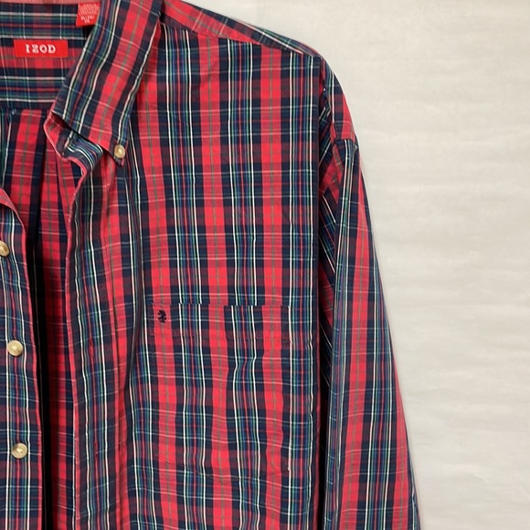 ✨HP✨Menswear- IZOD Plaid Dress Shirt XL - Picture 4 of 11